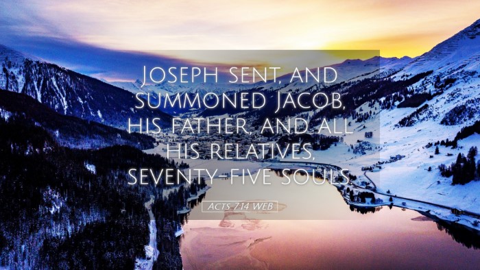 Picture 05 - Acts 7:14 WEB Desktop Wallpaper - Joseph sent, and summoned Jacob, his father, and - Desktop Bible Verse Wallpaper