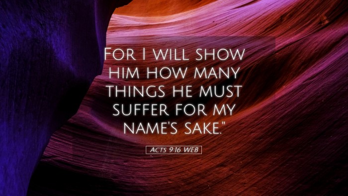 Picture 05 - Acts 9:16 WEB Desktop Wallpaper - For I will show him how many things he must - Desktop Bible Verse Wallpaper