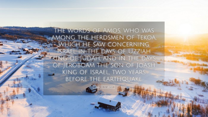 Picture 05 - Amos 1:1 WEB Desktop Wallpaper - The words of Amos, who was among the herdsmen of - Desktop Bible Verse Wallpaper