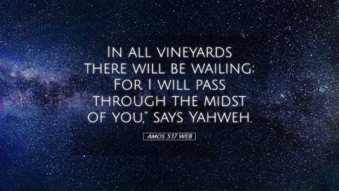 Picture 05 - Amos 5:17 WEB Desktop Wallpaper - In all vineyards there will be wailing; For I - Desktop Bible Verse Wallpaper