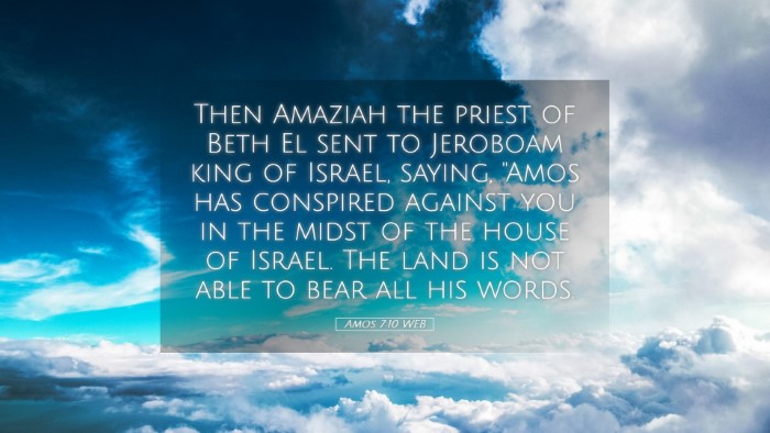 Picture 05 - Amos 7:10 WEB Desktop Wallpaper - Then Amaziah the priest of Beth El sent to - Desktop Bible Verse Wallpaper
