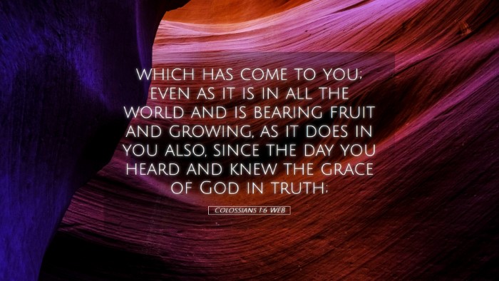 Picture 05 - Colossians 1:6 WEB Desktop Wallpaper - which has come to you; even as it is in all the - Desktop Bible Verse Wallpaper