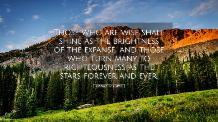 Picture 05 - Daniel 12:3 WEB Desktop Wallpaper - Those who are wise shall shine as the brightness - Desktop Bible Verse Wallpaper