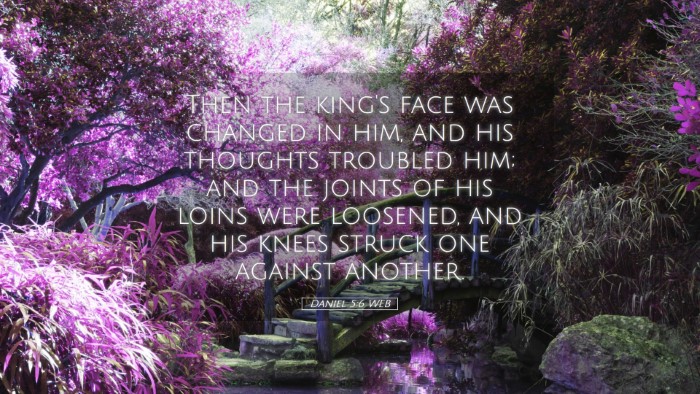Picture 05 - Daniel 5:6 WEB Desktop Wallpaper - Then the king's face was changed in him, and his - Desktop Bible Verse Wallpaper
