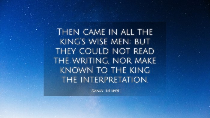 Picture 05 - Daniel 5:8 WEB Desktop Wallpaper - Then came in all the king's wise men; but they - Desktop Bible Verse Wallpaper