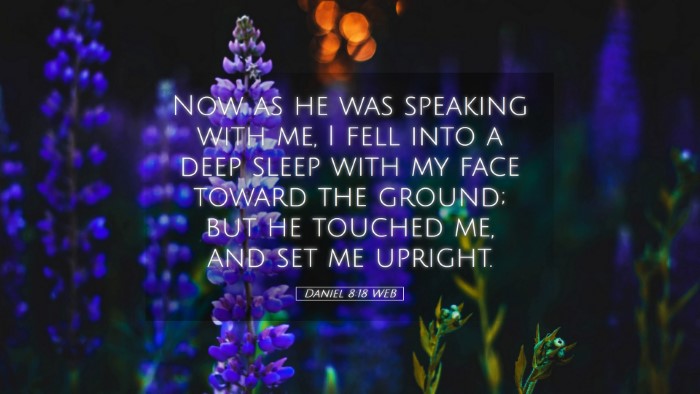 Picture 05 - Daniel 8:18 WEB Desktop Wallpaper - Now as he was speaking with me, I fell into a - Desktop Bible Verse Wallpaper