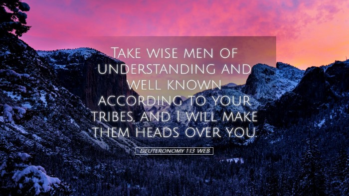 Picture 05 - Deuteronomy 1:13 WEB Desktop Wallpaper - Take wise men of understanding and well known - Desktop Bible Verse Wallpaper
