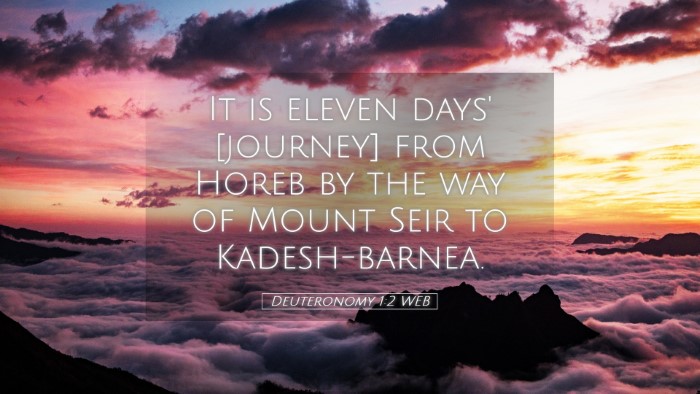 Picture 05 - Deuteronomy 1:2 WEB Desktop Wallpaper - It is eleven days' [journey] from Horeb by the - Desktop Bible Verse Wallpaper