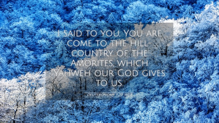 Picture 05 - Deuteronomy 1:20 WEB Desktop Wallpaper - I said to you, You are come to the hill-country - Desktop Bible Verse Wallpaper