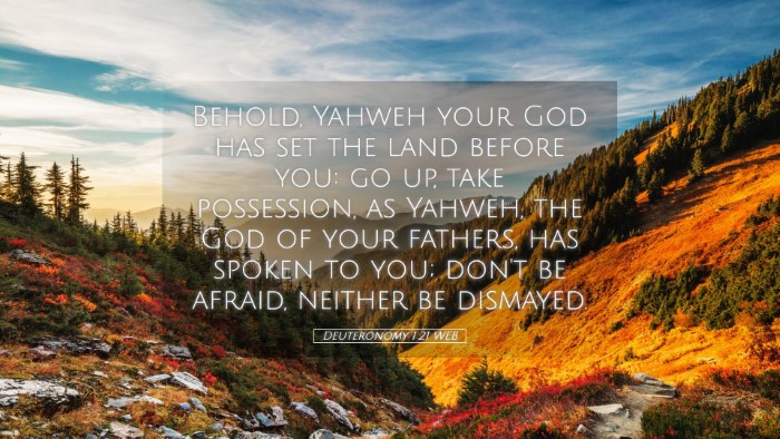 Picture 05 - Deuteronomy 1:21 WEB Desktop Wallpaper - Behold, Yahweh your God has set the land before - Desktop Bible Verse Wallpaper