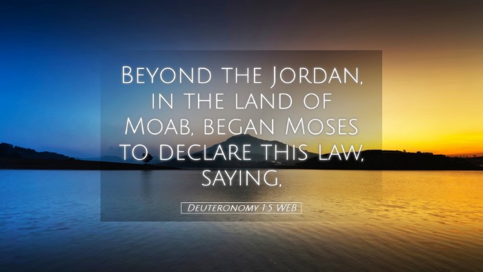 Picture 05 - Deuteronomy 1:5 WEB Desktop Wallpaper - Beyond the Jordan, in the land of Moab, began - Desktop Bible Verse Wallpaper