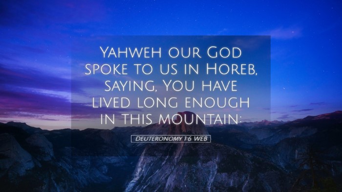 Picture 05 - Deuteronomy 1:6 WEB Desktop Wallpaper - Yahweh our God spoke to us in Horeb, saying, You - Desktop Bible Verse Wallpaper