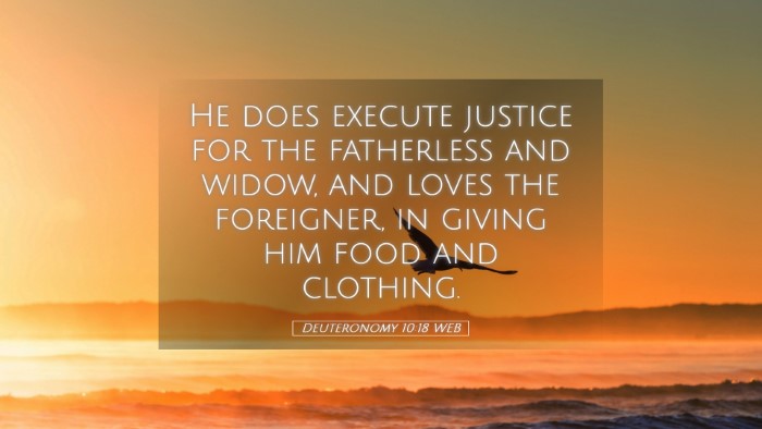 Picture 05 - Deuteronomy 10:18 WEB Desktop Wallpaper - He does execute justice for the fatherless and - Desktop Bible Verse Wallpaper