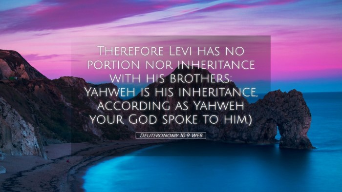 Picture 05 - Deuteronomy 10:9 WEB Desktop Wallpaper - Therefore Levi has no portion nor inheritance - Desktop Bible Verse Wallpaper