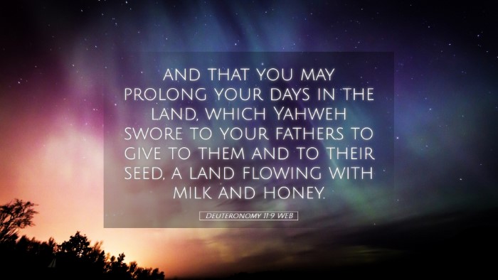Picture 05 - Deuteronomy 11:9 WEB Desktop Wallpaper - and that you may prolong your days in the land, - Desktop Bible Verse Wallpaper