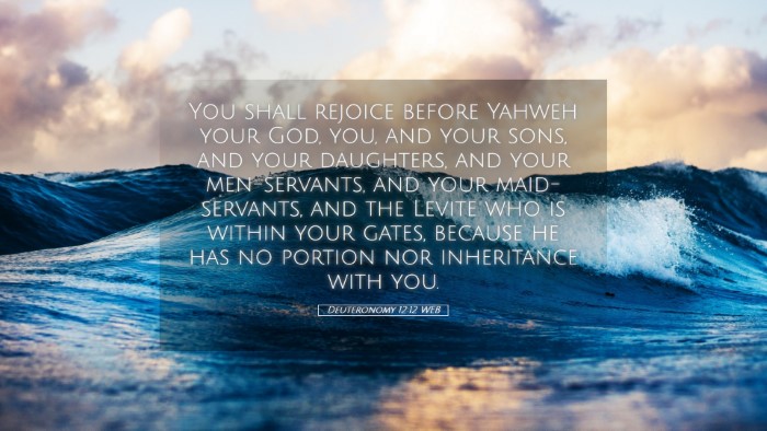 Picture 05 - Deuteronomy 12:12 WEB Desktop Wallpaper - You shall rejoice before Yahweh your God, you, - Desktop Bible Verse Wallpaper