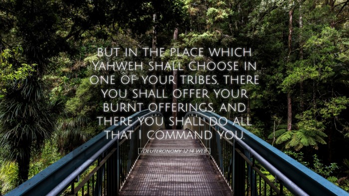 Picture 05 - Deuteronomy 12:14 WEB Desktop Wallpaper - but in the place which Yahweh shall choose in one - Desktop Bible Verse Wallpaper