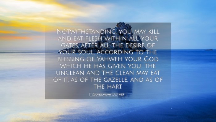 Picture 05 - Deuteronomy 12:15 WEB Desktop Wallpaper - Notwithstanding, you may kill and eat flesh - Desktop Bible Verse Wallpaper