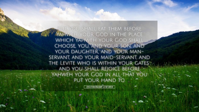 Picture 05 - Deuteronomy 12:18 WEB Desktop Wallpaper - but you shall eat them before Yahweh your God in - Desktop Bible Verse Wallpaper