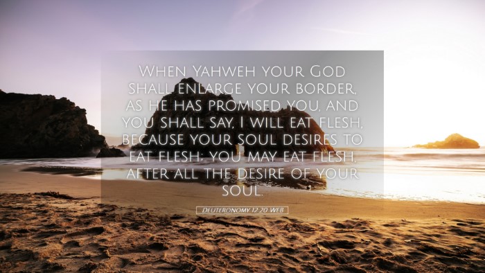 Picture 05 - Deuteronomy 12:20 WEB Desktop Wallpaper - When Yahweh your God shall enlarge your border, - Desktop Bible Verse Wallpaper