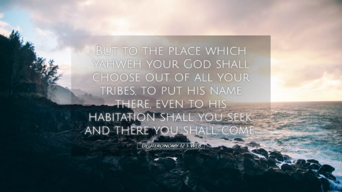 Picture 05 - Deuteronomy 12:5 WEB Desktop Wallpaper - But to the place which Yahweh your God shall - Desktop Bible Verse Wallpaper
