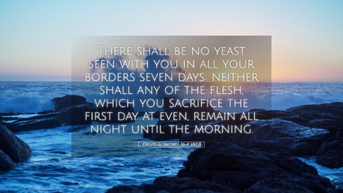 Picture 05 - Deuteronomy 16:4 WEB Desktop Wallpaper - There shall be no yeast seen with you in all your - Desktop Bible Verse Wallpaper