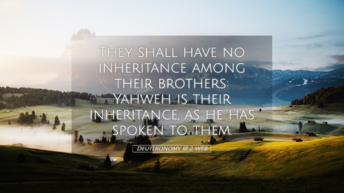 Picture 05 - Deuteronomy 18:2 WEB Desktop Wallpaper - They shall have no inheritance among their - Desktop Bible Verse Wallpaper