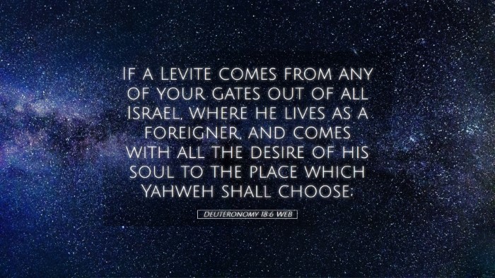 Picture 05 - Deuteronomy 18:6 WEB Desktop Wallpaper - If a Levite comes from any of your gates out of - Desktop Bible Verse Wallpaper