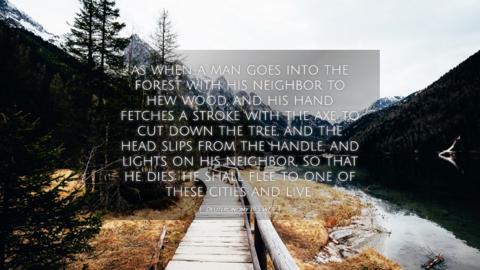 Picture 05 - Deuteronomy 19:5 WEB Desktop Wallpaper - as when a man goes into the forest with his - Desktop Bible Verse Wallpaper
