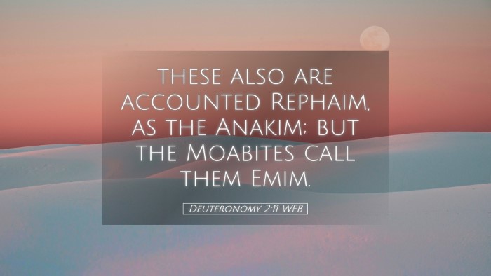 Picture 05 - Deuteronomy 2:11 WEB Desktop Wallpaper - these also are accounted Rephaim, as the Anakim; - Desktop Bible Verse Wallpaper
