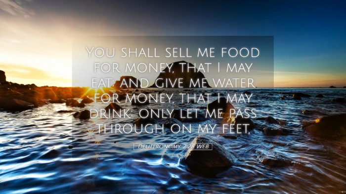 Picture 05 - Deuteronomy 2:28 WEB Desktop Wallpaper - You shall sell me food for money, that I may eat; - Desktop Bible Verse Wallpaper