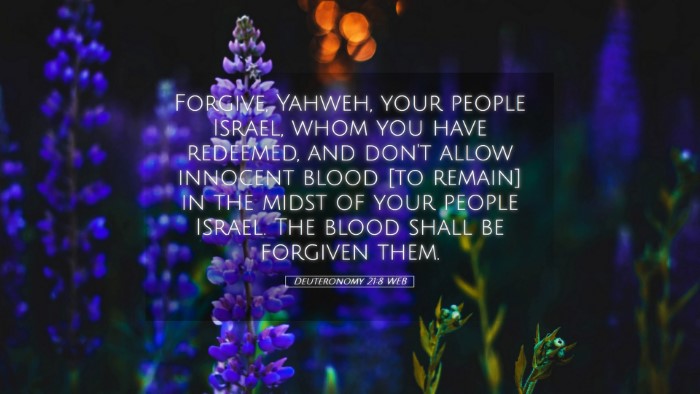 Picture 05 - Deuteronomy 21:8 WEB Desktop Wallpaper - Forgive, Yahweh, your people Israel, whom you - Desktop Bible Verse Wallpaper
