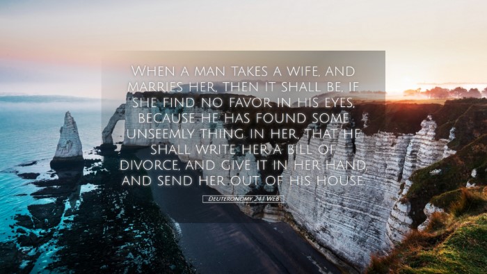 Picture 05 - Deuteronomy 24:1 WEB Desktop Wallpaper - When a man takes a wife, and marries her, then it - Desktop Bible Verse Wallpaper