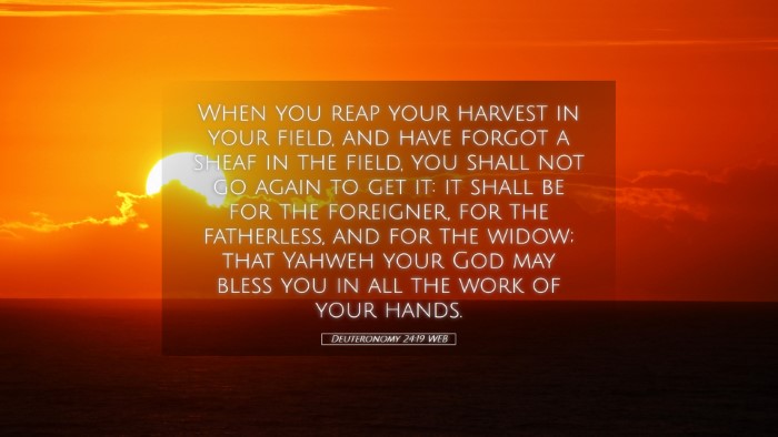 Picture 05 - Deuteronomy 24:19 WEB Desktop Wallpaper - When you reap your harvest in your field, and - Desktop Bible Verse Wallpaper