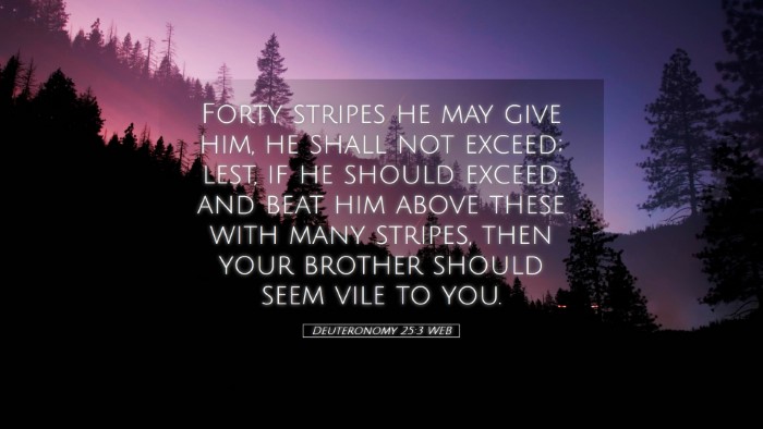 Picture 05 - Deuteronomy 25:3 WEB Desktop Wallpaper - Forty stripes he may give him, he shall not - Desktop Bible Verse Wallpaper