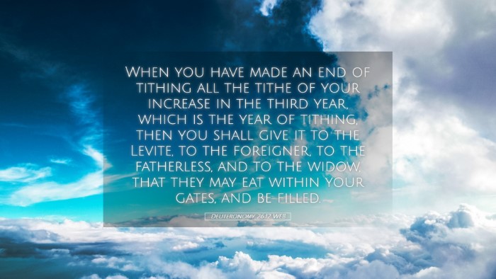 Picture 05 - Deuteronomy 26:12 WEB Desktop Wallpaper - When you have made an end of tithing all the - Desktop Bible Verse Wallpaper
