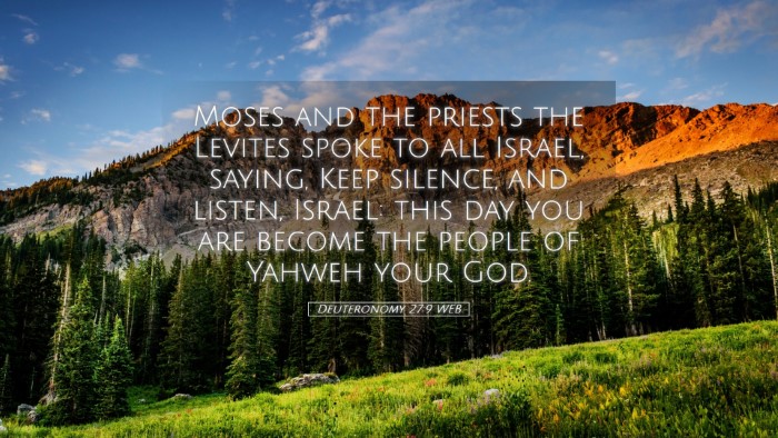 Picture 05 - Deuteronomy 27:9 WEB Desktop Wallpaper - Moses and the priests the Levites spoke to all - Desktop Bible Verse Wallpaper
