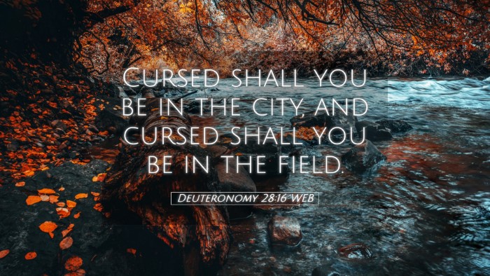 Picture 05 - Deuteronomy 28:16 WEB Desktop Wallpaper - Cursed shall you be in the city, and cursed shall - Desktop Bible Verse Wallpaper