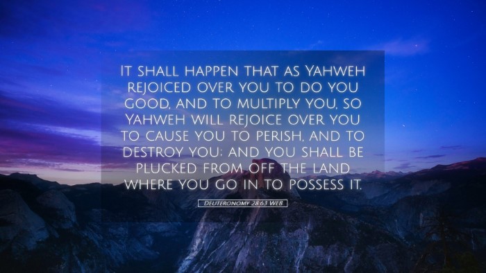 Picture 05 - Deuteronomy 28:63 WEB Desktop Wallpaper - It shall happen that as Yahweh rejoiced over you - Desktop Bible Verse Wallpaper