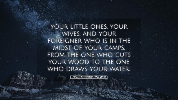 Picture 05 - Deuteronomy 29:11 WEB Desktop Wallpaper - your little ones, your wives, and your foreigner - Desktop Bible Verse Wallpaper