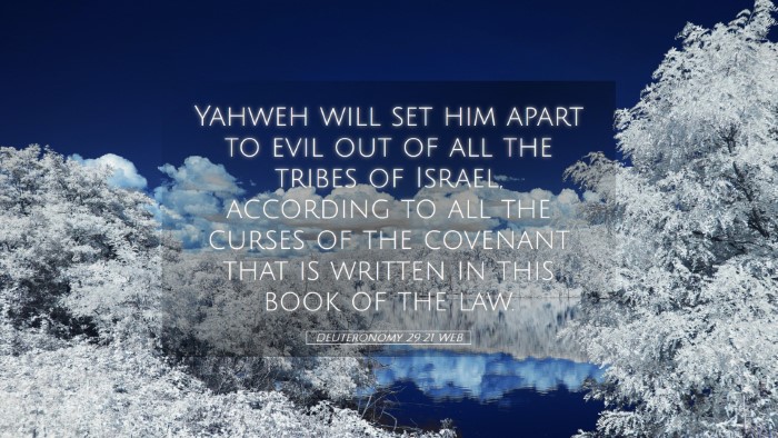 Picture 05 - Deuteronomy 29:21 WEB Desktop Wallpaper - Yahweh will set him apart to evil out of all the - Desktop Bible Verse Wallpaper