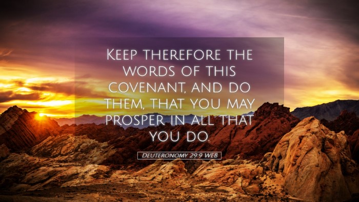 Picture 05 - Deuteronomy 29:9 WEB Desktop Wallpaper - Keep therefore the words of this covenant, and do - Desktop Bible Verse Wallpaper