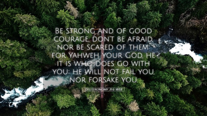 Picture 05 - Deuteronomy 31:6 WEB Desktop Wallpaper - Be strong and of good courage, don't be afraid, - Desktop Bible Verse Wallpaper