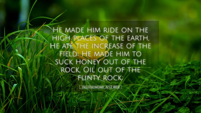Picture 05 - Deuteronomy 32:13 WEB Desktop Wallpaper - He made him ride on the high places of the earth, - Desktop Bible Verse Wallpaper