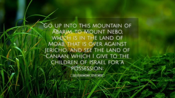 Picture 05 - Deuteronomy 32:49 WEB Desktop Wallpaper - Go up into this mountain of Abarim, to Mount - Desktop Bible Verse Wallpaper
