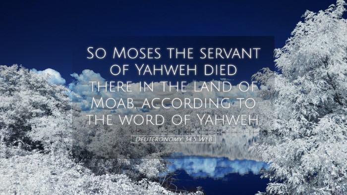 Picture 05 - Deuteronomy 34:5 WEB Desktop Wallpaper - So Moses the servant of Yahweh died there in the - Desktop Bible Verse Wallpaper