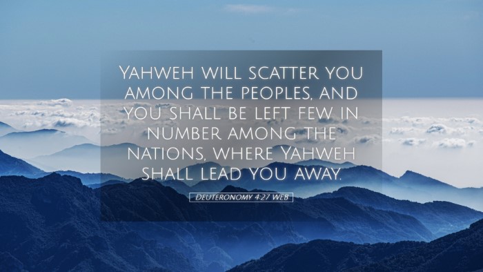 Picture 05 - Deuteronomy 4:27 WEB Desktop Wallpaper - Yahweh will scatter you among the peoples, and - Desktop Bible Verse Wallpaper