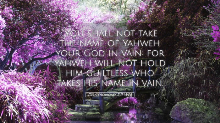 Picture 05 - Deuteronomy 5:11 WEB Desktop Wallpaper - 