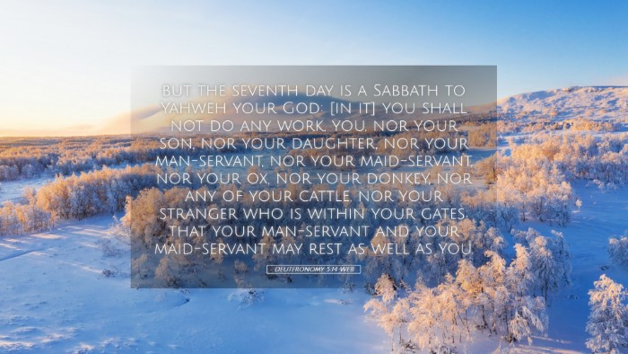 Picture 05 - Deuteronomy 5:14 WEB Desktop Wallpaper - but the seventh day is a Sabbath to Yahweh your - Desktop Bible Verse Wallpaper