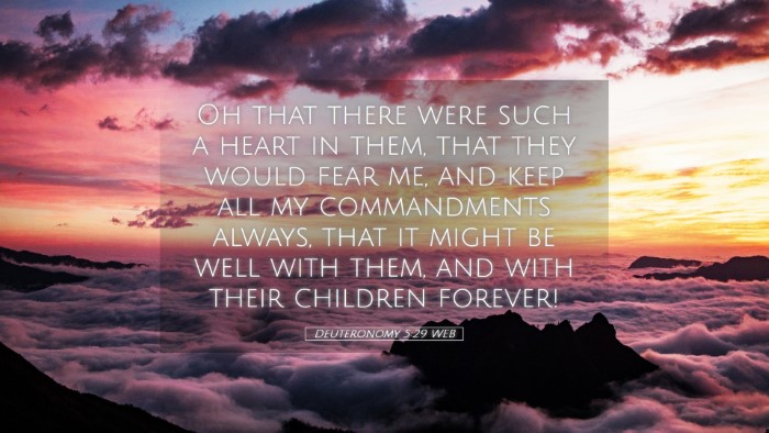 Picture 05 - Deuteronomy 5:29 WEB Desktop Wallpaper - Oh that there were such a heart in them, that - Desktop Bible Verse Wallpaper